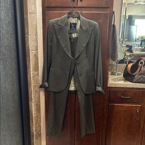 Classic Pinstripe Blazer and Pants Set